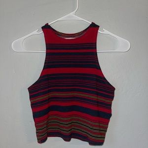 Abercrombie & Fitch High Neck Striped Tank Top size Small